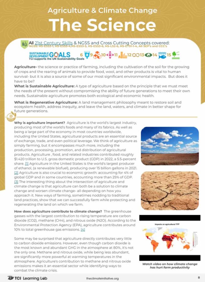 Agriculture & Climate Change Learning Lab Preview