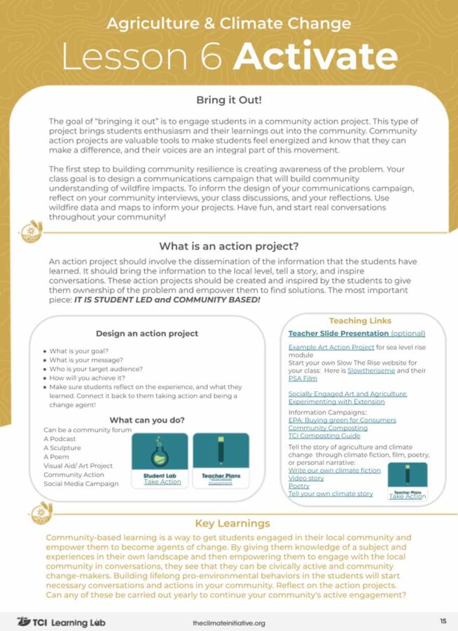 Agriculture & Climate Change Learning Lab Preview