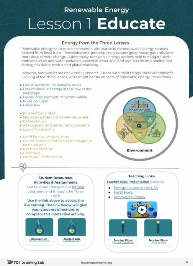 Renewable Energy Learning lab preview