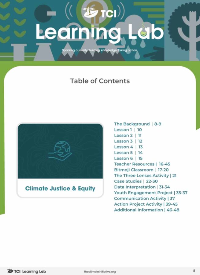 Climate Justice Learning lab preview