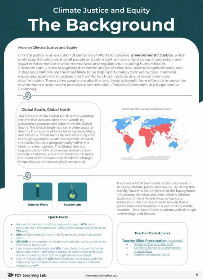 Climate Justice Learning lab preview