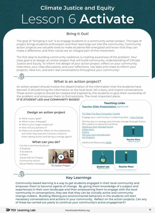 Climate Justice Learning lab preview